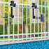 2 Pcs Double Pool Fence Hooks for Pool Equipment - Adjustable Pool Pole Hanger Rustproof Pool Hooks for Poles Black Pool Accessories for Pool Fenc...