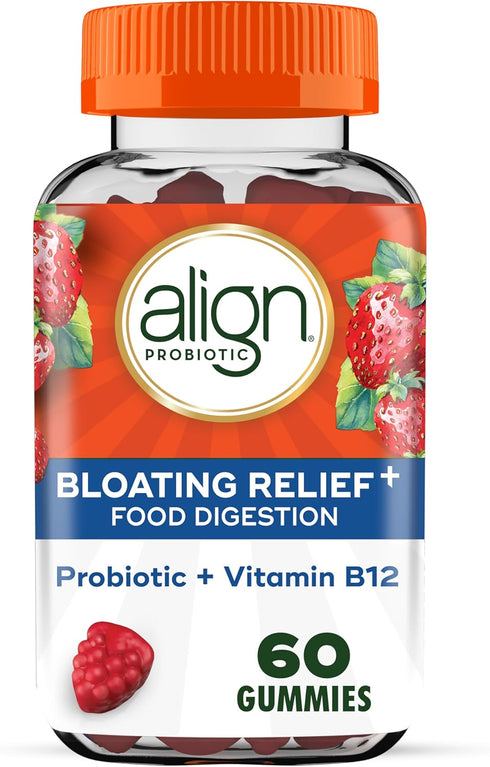 Align Probiotic, Bloating Relief + Food Digestion, Probiotics for Women and Men, Probiotic Helps Soothe Occasional Bloating*, With Vitamin B12 to ...