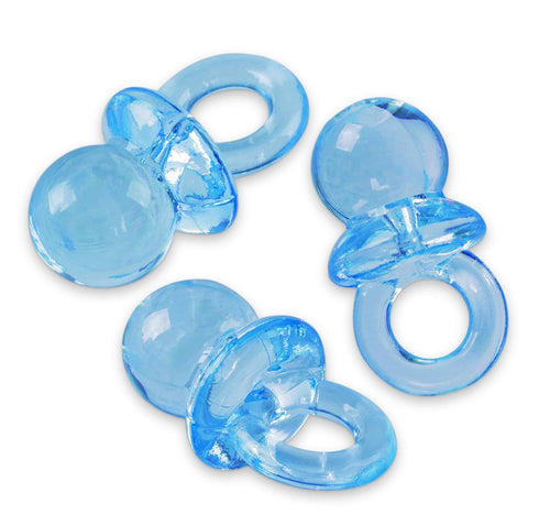 Super Z Outlet Mini Acrylic Baby Pacifiers for Baby Shower Decorations, Table Scatter, Party Favors, Games & Activities - 144 Pieces(Blue)...