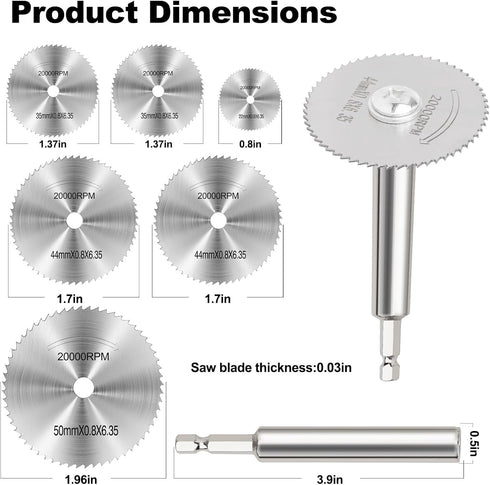 Inside Pipe Cutter for Pvc Pipe, Professional Pvc Pipe Cutter with 6pcs Rotary Drill Saw Blades and 1/4" Hex Shank, Plumber Tools for Big Small Di...