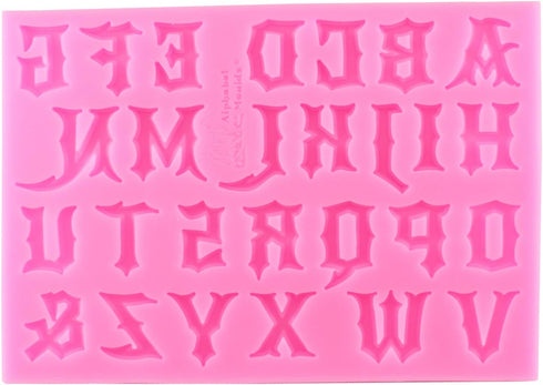 Mujiang Number Chocolate Mould Silicone Letter Mold Candy Making Alphabet Fondant Molds Set of 3...
