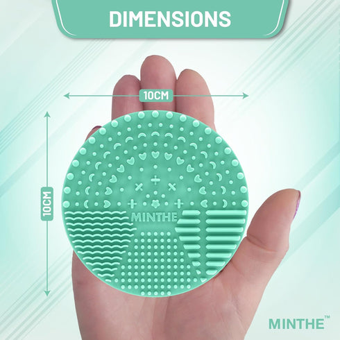 MINTHE™ Makeup Brush Cleaner Mat | 2 Pack | Silicone Makeup Brush Cleaning Mat, Make Up Brush Cleaner Pad, Makeup Brush Mat Cleaner, Makeup Cleane...