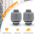 2pcs 1/2 Inch NPT Liquid Tight Connector, 180-Degree Electrical Conduit Connector Fitting...