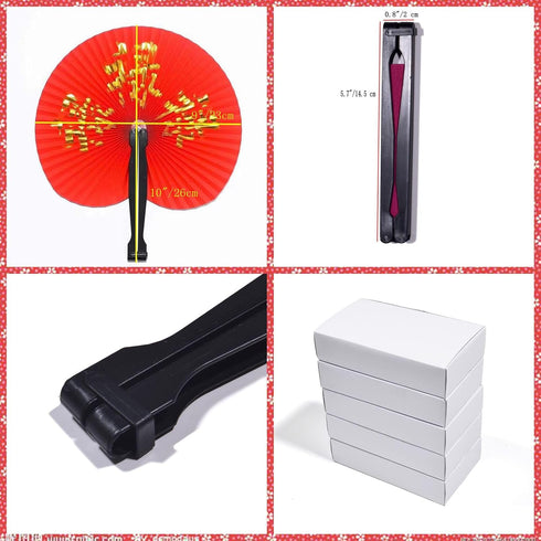 20 Pieces Folding Paper Hand Fans Handheld,Chinese New Year Decorations Chinese Fans Asian Oriental Japanese Foldable Fans for Festival Wedding Pa...
