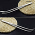 JETKONG 2 Pcs 12'' Curved Kitchen Tweezers Stainless Steel Long Tweezer Tongs Professional Chef Tweezers for Cooking, Grilling and BBQ (Silver)...