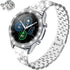 Bands Compatible with Samsung Galaxy Watch 3 (45mm), 22mm Full Rhinestone Diamond Stainless Metal Strap with Bezel Ring Cover Replacement for Wome...
