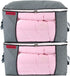 Jumbo Zippered Storage Bag for Closet King Comforter, pillow, quilt, bedding, Clothes, Blanket Organizers with Large Clear Window & Carry Handles ...