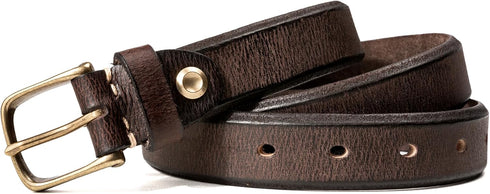 Women's Belts for Jeans, 5MM Womens Belt 1.1" Width Full Grain Leather With Gold Buckle Gift Box...