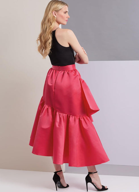 Vogue Misses' Asymmetric Ruffled Skirts Sewing Pattern Packet, Design Code V1957, Sizes 18-20-22-24-26...