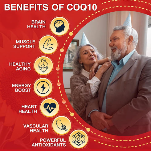 CoQ10 200mg with PQQ & Shilajit - High Absorption with Bioperine Coenzyme Q10 Supplements - Powerful Antioxidant for Heart & Brain Health and Ener...