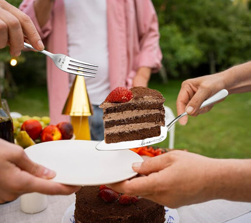 Cake Cutting Set for Wedding, Wedding Cake Knife and Server set, Forks and Cutter Pie Spatula Birthday Anniversary Christmas Gift of 4 (Silver)...