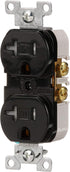Eaton TRBR20BKBXSP 20-Amp 3-Wire 125-Volt Tamper Resistant Commercial Grade Duplex Receptacle 2-Pole, Black...