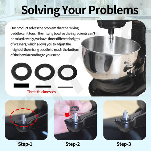 3 Different Height Adjustments for the KitchenAid Bowl-Lift Stand Mixer, Improve Bowl Does Not Come Close Enough to The Bottom, Allow the Food to ...