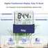 hygger Digital Aquarium Thermometer High and Low Temperature Alarm Sensor Gauge with LCD Touchscreen Stickable Fish Tank Thermometer for Saltwater...