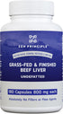 Zen Principle Ultra-Pure Desiccated Beef Liver, Grass-Fed, Pasture-Raised Cows. No Hormones or GMO. Natural Energy and Workout Boost from Iron, Am...