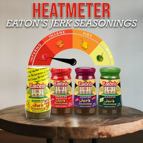 Eaton's Authentic Jamaican Jerk Seasoning - Easy to Use, Spicy, and Flavorful Caribbean Jerk Seasoning, BBQ Rub, Grilled Chicken Seasoning or Mari...