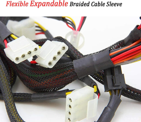 PET Black Cable Sleeve 1/8 inch X 100ft...