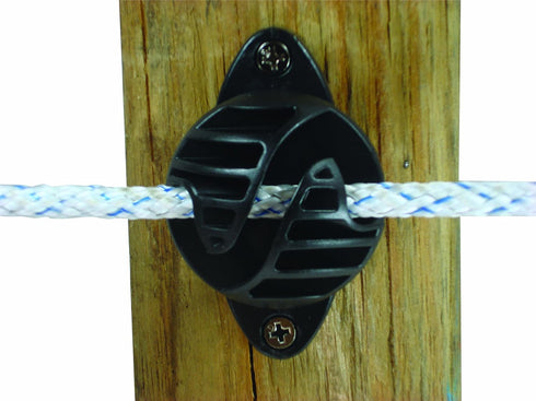 Field Guardian Wood Post Nail-On Polyrope Insulator, Black...