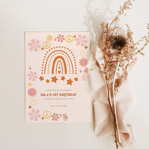 Peace and Love Stencils, 16 Pcs Hippie Stencils, Boho Groovy Floral Love Reusable Plastic Stencil for Painting Paper Drawing Wall Furniture Fabric...