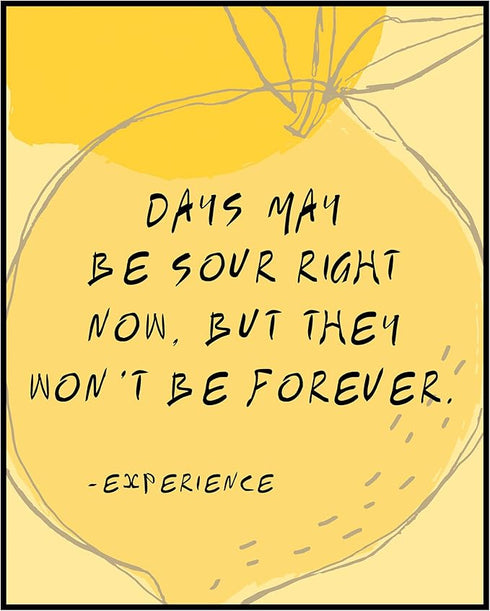 Posterizer 1 pcs-Lemon with Positive Affirmation-Fun Trendy Art-Motivational & Inspirational Art-Kitchen & Bar Art-Kitchens, Dining Room Decor- un...