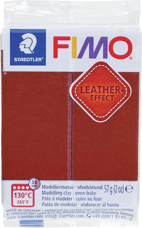 Fimo Leather Effect Polymer Clay 2oz-Nut Brown -EF801-779...