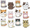 600Pcs Cute Cat Sticky Notes, Cartoon Cat Animal Sticky Notes Kawaii Sticky Note Pads Self-Stick Memo Pads Cat Shapes Memo Notes for Cat Lovers St...
