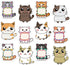 600Pcs Cute Cat Sticky Notes, Cartoon Cat Animal Sticky Notes Kawaii Sticky Note Pads Self-Stick Memo Pads Cat Shapes Memo Notes for Cat Lovers St...