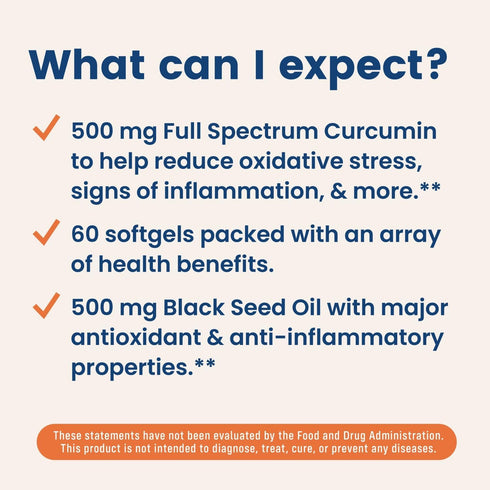 NativePath Turmeric Curcumin with Black Seed Oil - Joint Health and Antioxidant Supplement, 60 Softgels...