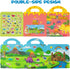 Reusable Sticker Books for Kids, Travel Removable Toddler Dinosaur Sticker Books for 3 4 5 Year Old Girls Boys Birthday Gifts Educational Learning...