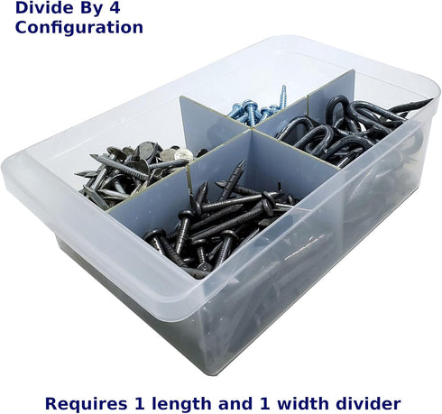 IRIS USA Compatible Configurable Large Drawer Dividers for Plastic Storage Craft Cabinets (4X Length + 4X Width Pieces)...
