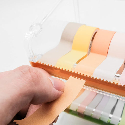 3 Pack Transparent Visible Desktop Multi Washi Masking Tape Dispenser,Tape Cutter,Roll Tape Holder, Office Acrylic Tape Holder Dispenser for Desk ...