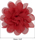 PATIKIL 3.9" Chiffon Flowers, 10 Pcs Mesh Fabric Flowers Sewing Fabric Appliques Headband Embellishments for DIY Craft Wedding Decor, Red...