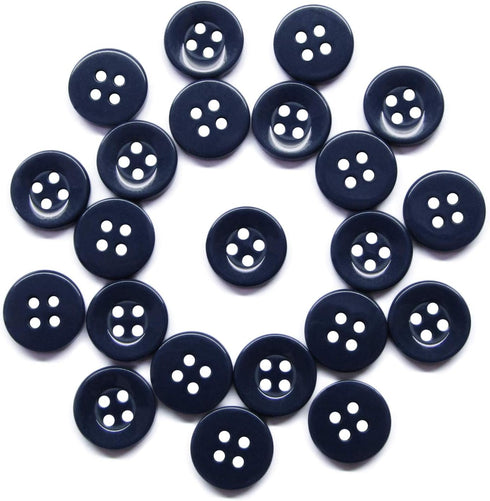 Workshop Uniform Shirt Buttons includes 22 Buttons Measuring 13mm (1/2 Inch) for Uniform Shirts, Blue Navy, 22-Buttons...