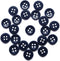 Workshop Uniform Shirt Buttons includes 22 Buttons Measuring 13mm (1/2 Inch) for Uniform Shirts, Blue Navy, 22-Buttons...