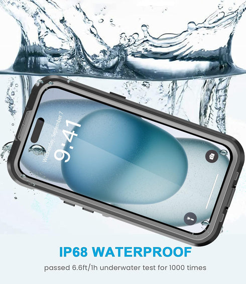 for iPhone 15 Plus Case Waterproof,Shockproof Dustproof IP68 Waterproof iPhone 15 Plus Case Built-in Screen Protector Charging Magnetic Ring for i...