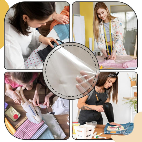 Iron On Adhesive Sheets 20PCS, Heavy Weight Double-Sided Heat Melt Fabric Glue Sheet, A4 Size Fusible Adhesive Sheets, Press-on Patch Iron On Tape...