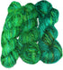 Premium Recycled Sari Silk Yarn - Ocean of Green Multicolour (120 Yards) - Eco Friendly Silk Sari Yarn......