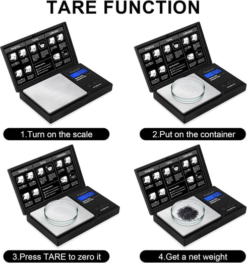 Fuzion Digital Pocket Scale .01 Gram Accuracy, 500g Digital Gram Scales for Small Food, Jewelry, Herb, Spice, Coin - Weight Gram and Oz - 100g Cal...