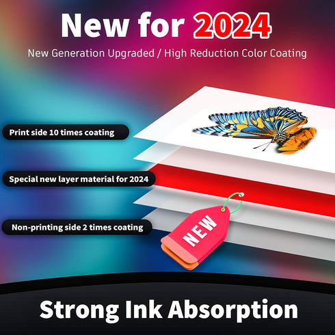 DTF Transfer Film - A4 30 Sheets 8.3"x11.7" Double-Sided Matte, Premium DTF Film Transfer Paper Sheets for All Dark Fabric Textile and Colors T Sh...