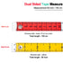 Tape Measure Measuring Tape for Body Fabric Sewing Tailor Cloth Knitting Home Craft Measurements,60-inch/150-cm Soft Multicolor Tape Measure Body ...