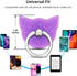 Bling Glitter Phone Grip, Cat Cell Phone Ring Holder Stand Purple for Women Girls, Compatible with Smartphone, Tablet, E-Reader, Etc (PU) (Cat PU)...