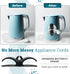 Cord Organizer for Kitchen Appliances - 3 Cord Winders and 2 Bonus Silicone Magnetic Cable Ties - Cord Wrappers for Kitchen Appliances with 3M Adh...