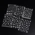 6 Sheets White Glitter Snowflakes Christmas Nail Art Stickers Decals Self-Adhesive Pegatinas Uñas Nail Supplies Nail Art Design Decoration Accesso...