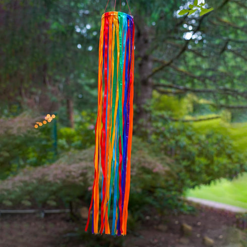 In the Breeze 5186 — 24-Inch Rainbow Ribbon Windsock...
