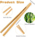 4 Pieces Toaster Tongs, 7 Inch Bamboo Tongs Anti-Slip Wooden Cooking Tongs Small Kitchen Tongs for Serving Food Toaster Fruits Bread Pickles Barbe...