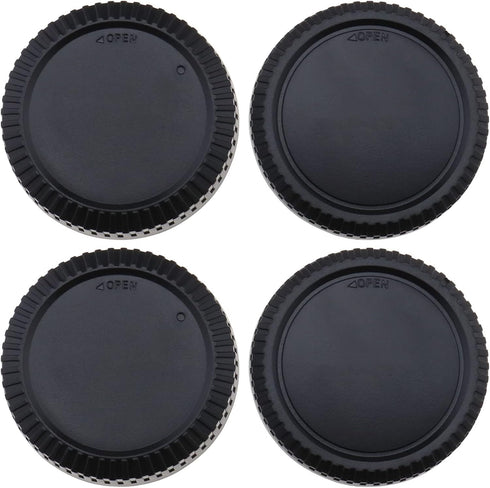 eMagTech 2 Sets Front Body Cap & Rear Lens Cap Cover Kit Compatible with Fuji X Mount DSLR Camera X-T4 X-T3 X-T2 X-T1 X-T30 X-T20 X-T10 X-H1 X-T20...