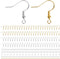 300PCS 925 Sterling Silver Earring Hooks, Gold Earring Hooks, Stainless Steel Ear Wires Fish Hook, Hypoallergenic Earring Making kit with Clear Si...