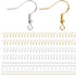 300PCS 925 Sterling Silver Earring Hooks, Gold Earring Hooks, Stainless Steel Ear Wires Fish Hook, Hypoallergenic Earring Making kit with Clear Si...