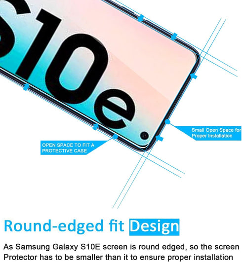 NEW'C [3 Pack Designed for Samsung Galaxy S10e Screen Protector Tempered Glass, Case Friendly Anti Scratch Bubble Free Ultra Resistant......