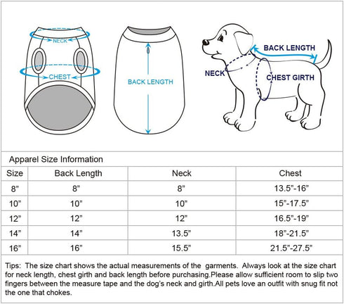 Blueberry Pet Pack of 2 Soft & Comfy Wonderland Striped Cotton Blend Dog T Shirts, Back Length 12", Clothes for Dogs...